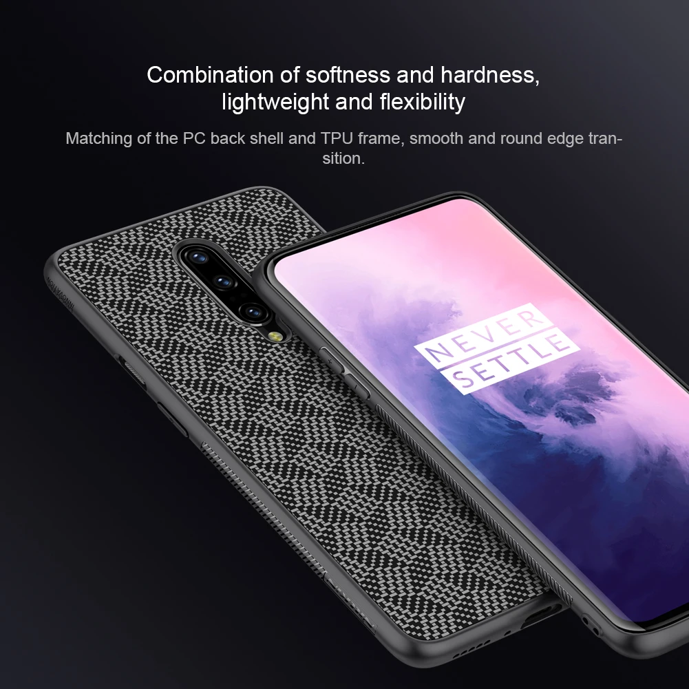 Для OnePlus 7 Pro Чехол NILKIN из синтетического углеродного волокна Жесткий PC телефон задняя крышка для OnePlus 7 Pro Телефон оболочка