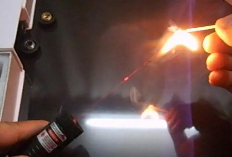 Красная лазерная указка 301 Мощный регулируемый фокус Сжигание спички лазерные