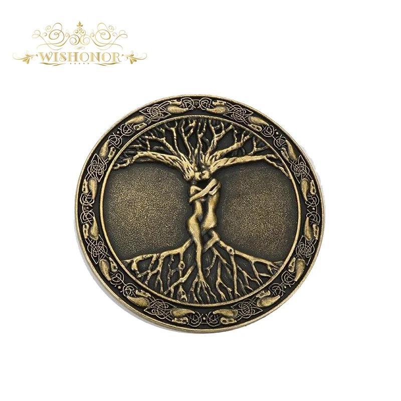 Мужской ремень Wishonor металлический с пряжкой в бронзовом стиле широкий 4 см