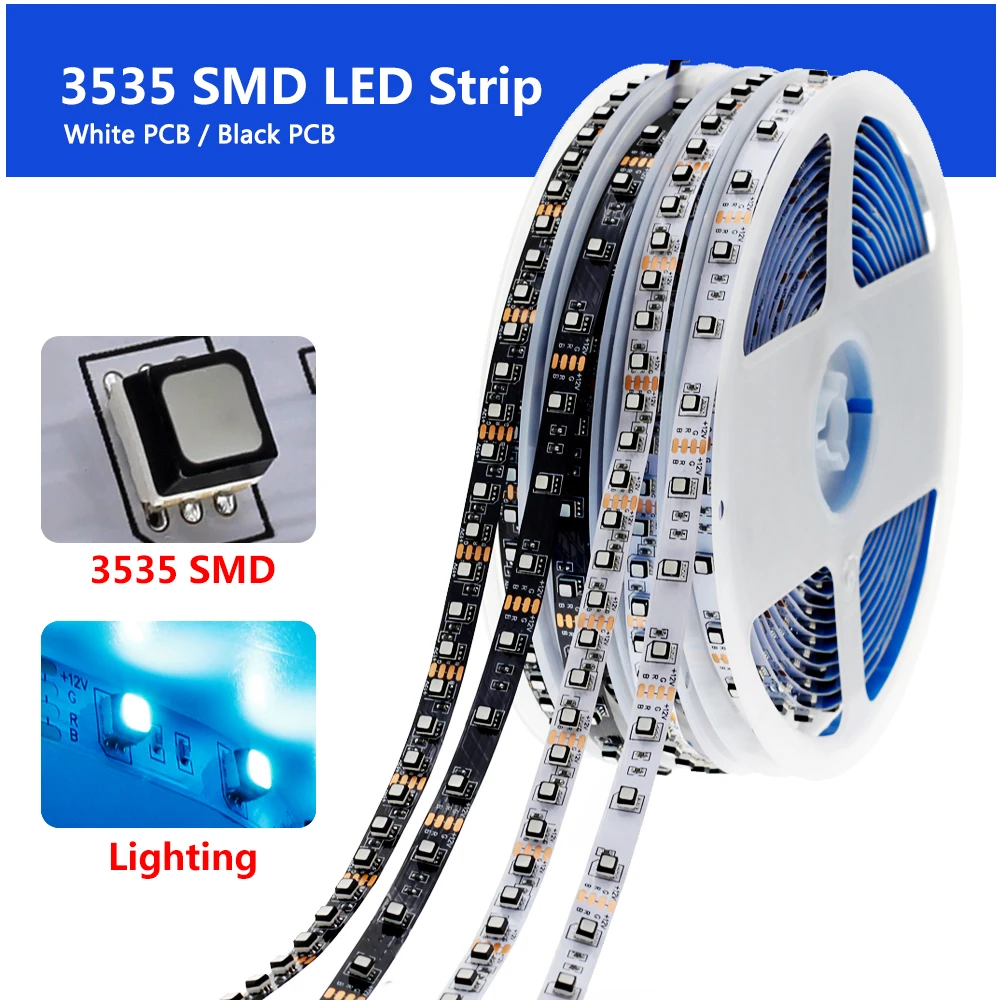 Новое поступление RGB светодиодная лента SMD 3535 RGB сменный светодиодный светильник 12 В постоянного тока гибкая светодиодная лента лампа домашний декоративный светильник 5 м/рулон