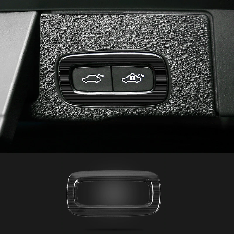 1pcs Для Volvo XC60 черный Титан Нержавеющая сталь интерьер автомобиля декоративный отделка литья крышка автомобиля Стайлинг Аксессуары - Цвет: 1pcs