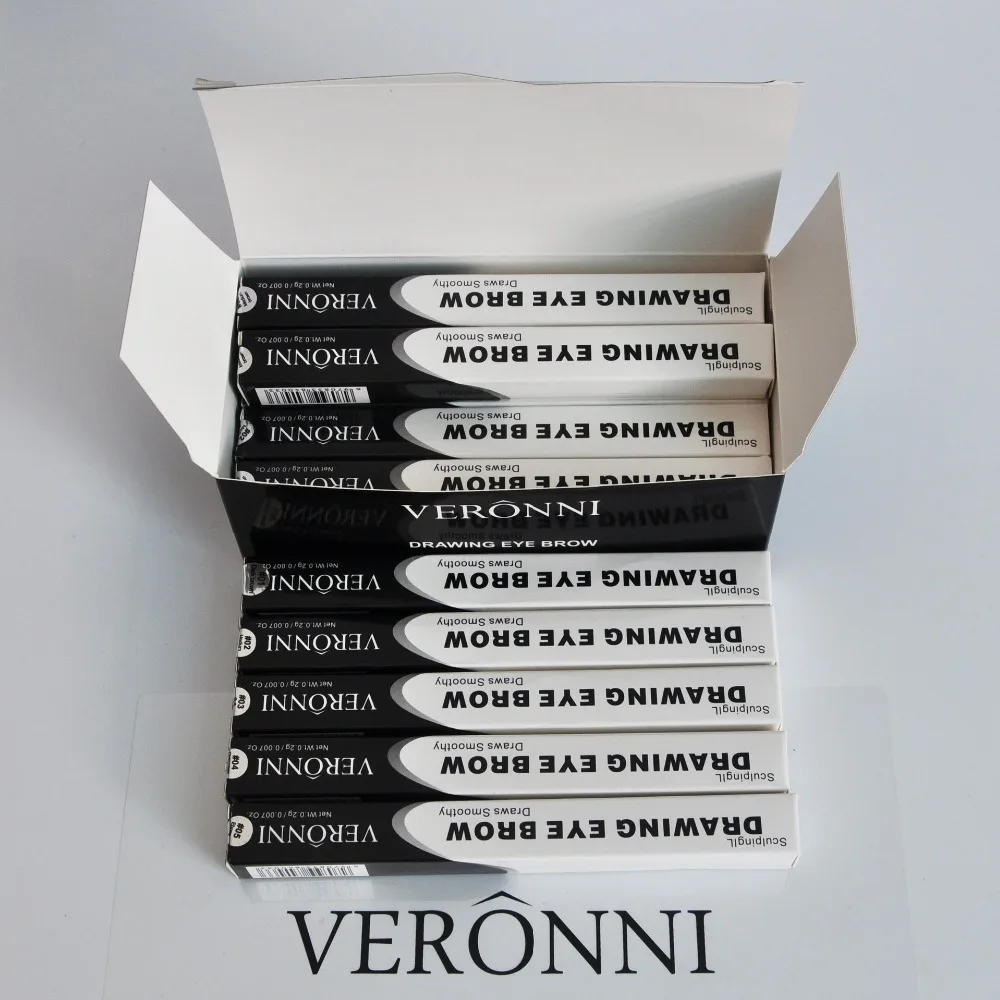 Карандаш для бровей VERONNI с двумя головками водостойкий стойкий рисования глаз