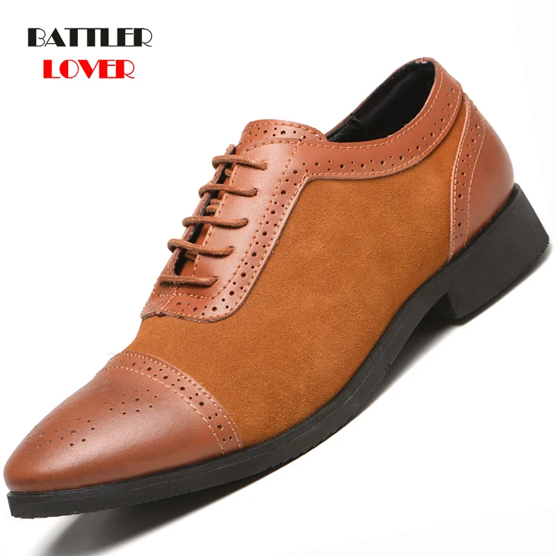Мужская модельная обувь формальная деловая кожаная на шнуровке для мужчин