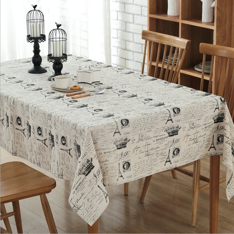 

Pastoral printing tablecloths cotton and linen square table cloth high - quality printing tablecloths home textiles supplies