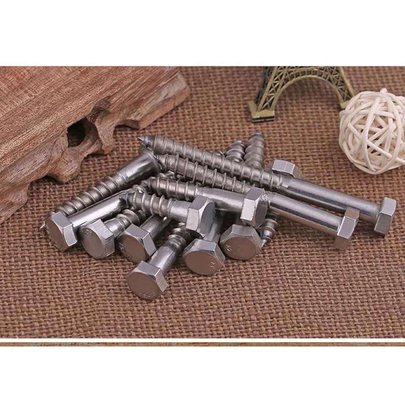 M6M8M10 304 нержавеющая сталь Hex Self Шуруп/DIN571 с шестигранной головкой древесины Болт 1