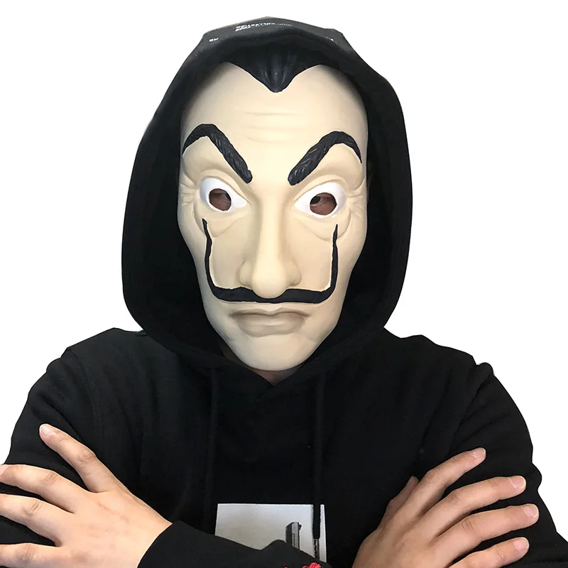 Лицевая маска La Casa De Papel лицевая Сальвадора Дали латексная для косплея реквизит