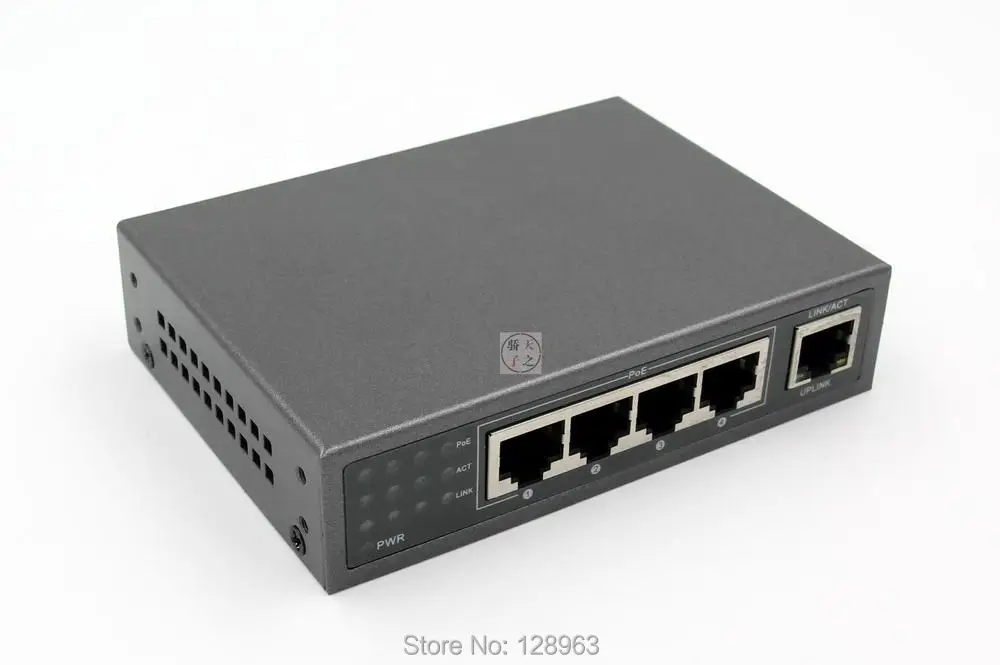IEEE802.3af/at POE коммутатор 4 + 1 порт 10/100 Мбит/с Mini Power over Ethernet 65 Вт 48 В