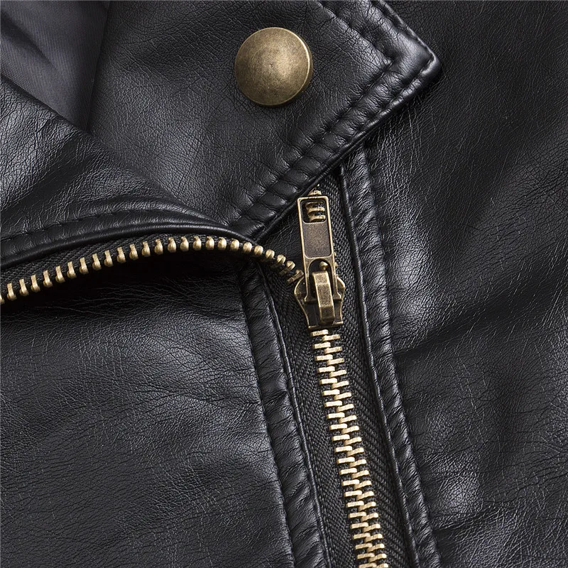 Emmababy autumn Spring Kids PU Leather Jacket Girls black cool Jackets Clothes Children Outwear For Baby Boys Coats | Детская одежда и