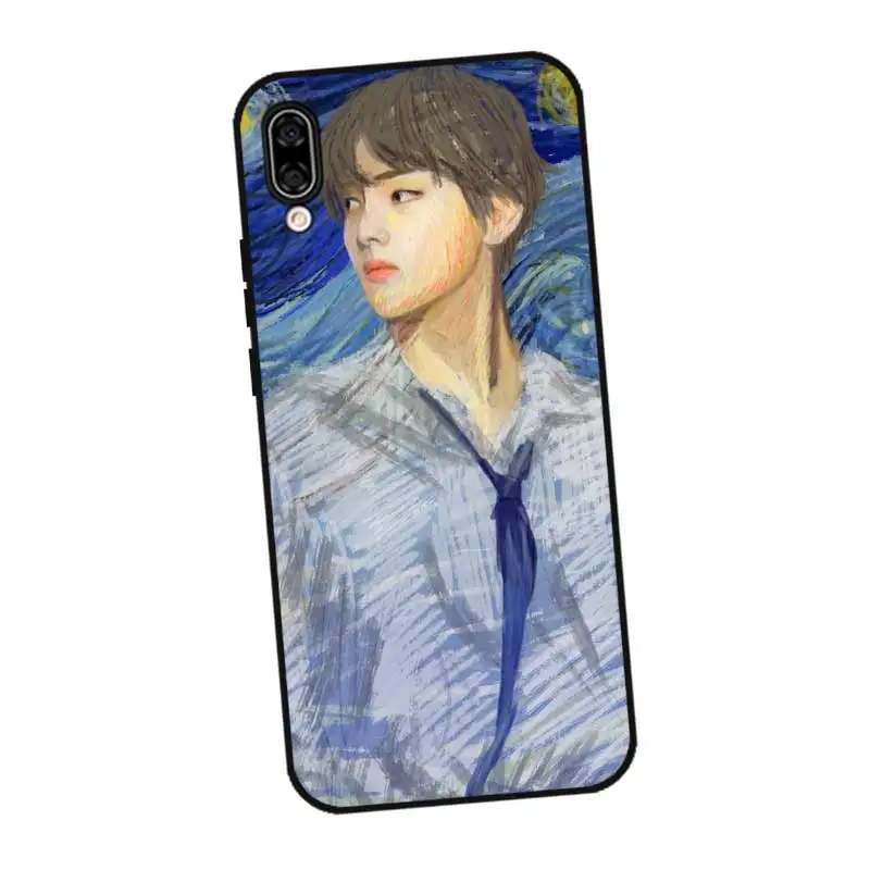 Черный силиконовый чехол с рисунком Taehyung N358 для huawei Honor 6A 6C 6X 7C 7X8 Lite Pro |