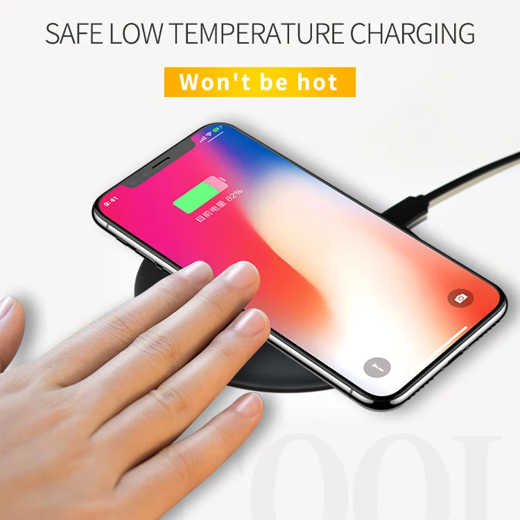 WLMLBU 10 Вт Qi Беспроводное зарядное устройство для iPhone 8/X быстрая Беспроводная