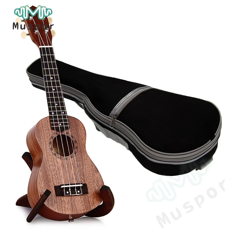 

21" Inch Soprano Sapele Ukulele Hawaiian Uke 15-Frets Wood Instrument + Gig Bag