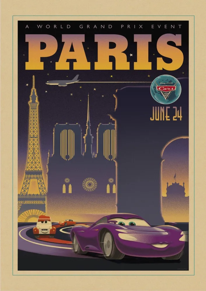 Супер гоночный автомобиль Ретро 2006 Monaco Racing 64-й моторный постер, настенное искусство, Япония крафт, дорожные плакаты, настенная живопись для комнаты, домашний декор - Цвет: 13