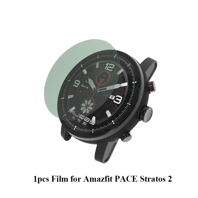 1pcs Film Mijobs 22 мм силиконовый ремешок Браслет Для Xiaomi Huami Amazfit Bip PACE BIT Stratos 2 спортивные часы браслет аксессуары - Цвет: 1pcs Film