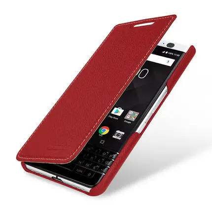 Красный Чехол из натуральной кожи для Blackberry KEY2, флип-чехол для телефона, чехол для Blackberry KEY 2, чехол для Blackberry KEYone - Цвет: Красный