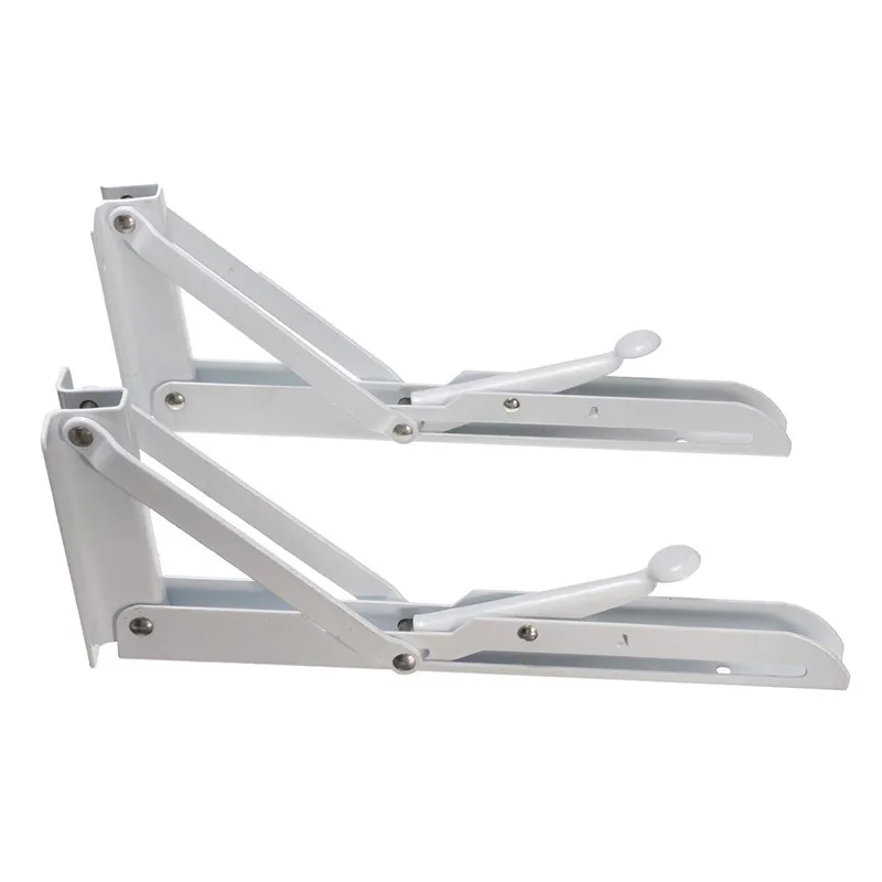 2Pcs/set Triangular Folding Bracket Metal Release Catch Support Bench Table Shelf Home Wall bracket |
