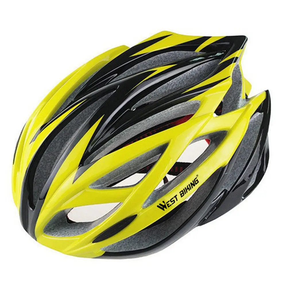 Yellow West biking мульти-спортивный шлем Велоспорт BMX горный Тринити велосипед ПВХ 22 вентиляционные отверстия Bicicleta шлем козырек подкладка Pad - Цвет: Yellow