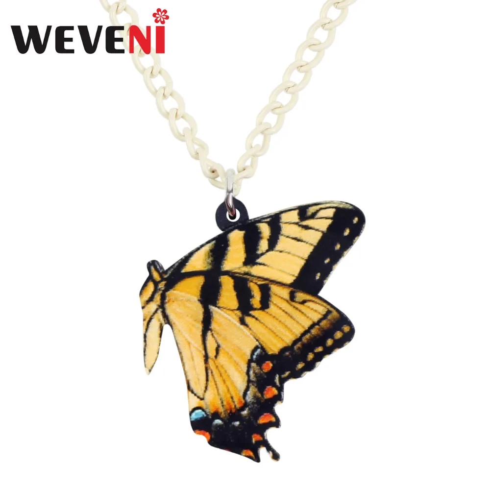 Акриловое ожерелье-бабочка WEVENI Papilio Machaon подвеска-цепочка ошейник с животными