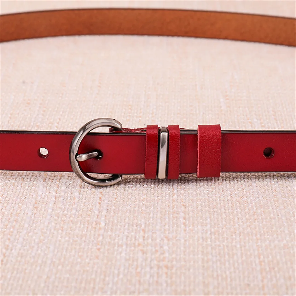 Мужской ремень SAGACE тонкий однотонный из натуральной кожи с пряжкой | Аксессуары