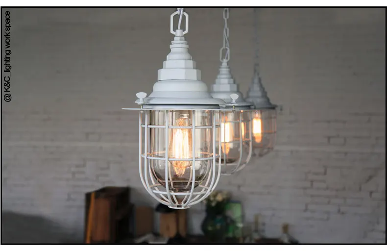 Промышленный стиль подвесной светильник из кованого железа винтажный