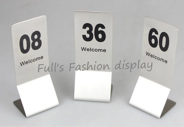 10 шт. высокое качество двухсторонняя нержавеющая сталь Ресторанный стол номер