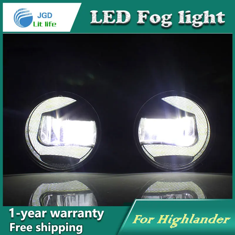 Супер белый светодиодный чехол для дневных ходовых огней Toyota Highlander 2009 2013 Drl свет