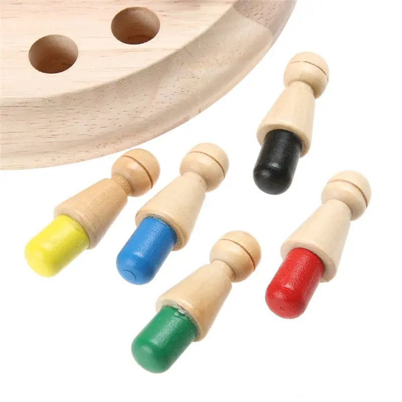 

ABWE Best Sale 1set Wooden Memory Match Stick Chess Game Children Early Educational 3D Puzzle Family Party Casual Game Puzzles