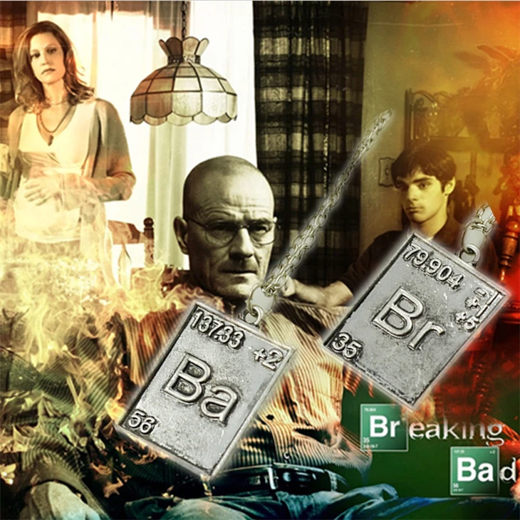 Винтажное ожерелье из античного серебра br ba Уолтер Уайт ХАЙЗЕНБЕРГ химический