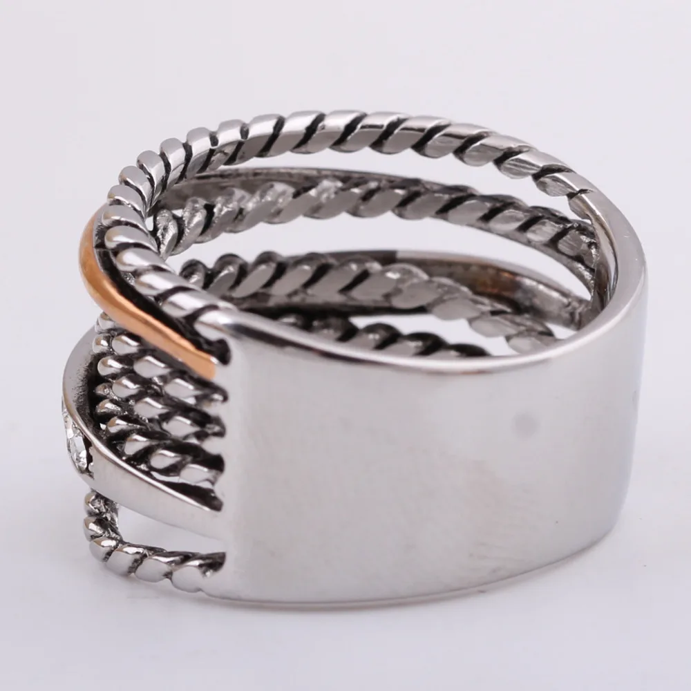 Уникальное Ювелирное кольцо унисекс из нержавеющей стали однорядные