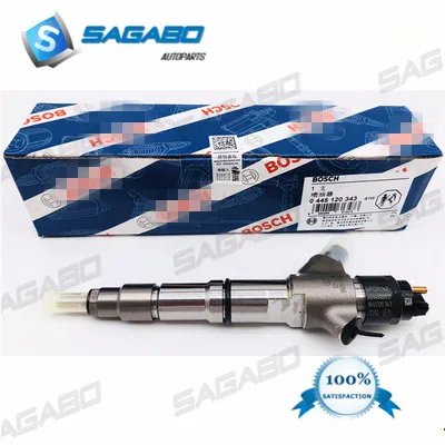 4 PCS genuine and brand new common rail fuel injector 0445120343