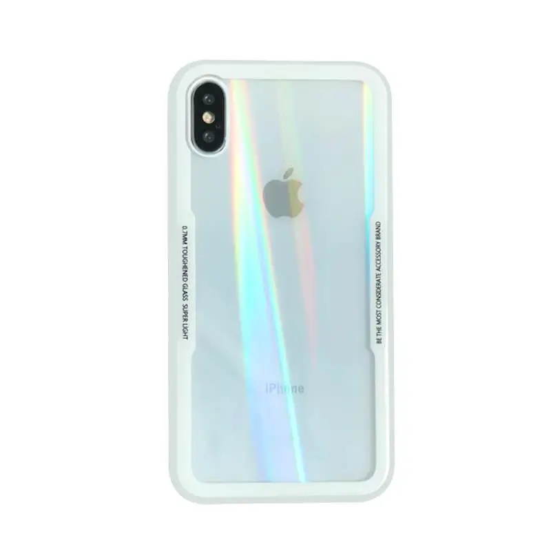 AmzBoon Aurora glass чехол для iphone 7 8 прозрачная задняя крышка из ТПУ X Plus ca |