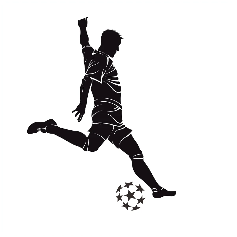 Futbol etiqueta nombre de la habitacion los ninos постеры etiquetas engomadas pared del vinilo Декор Паредес f862|Наклейки