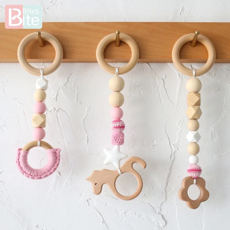 Укусы 3 шт./компл. детская погремушка деревянная детская игрушка мобильный для Детской Кроватки Висячие Игрушки для новорожденных детские развивающие игрушки погремушка для детской кроватки