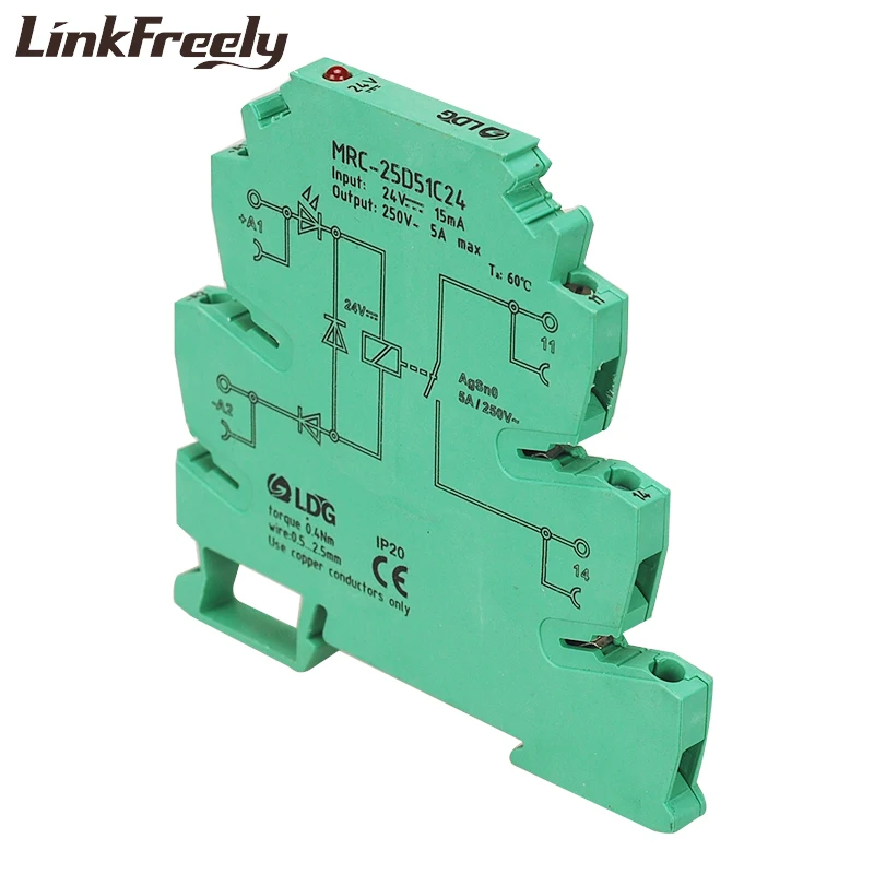 MRC-25D51C24 1NO промышленное Реле Напряжения DC 24V вход 5A 250VDC/AC выход электромагнитной цепи реле интерфейса Модуль Din