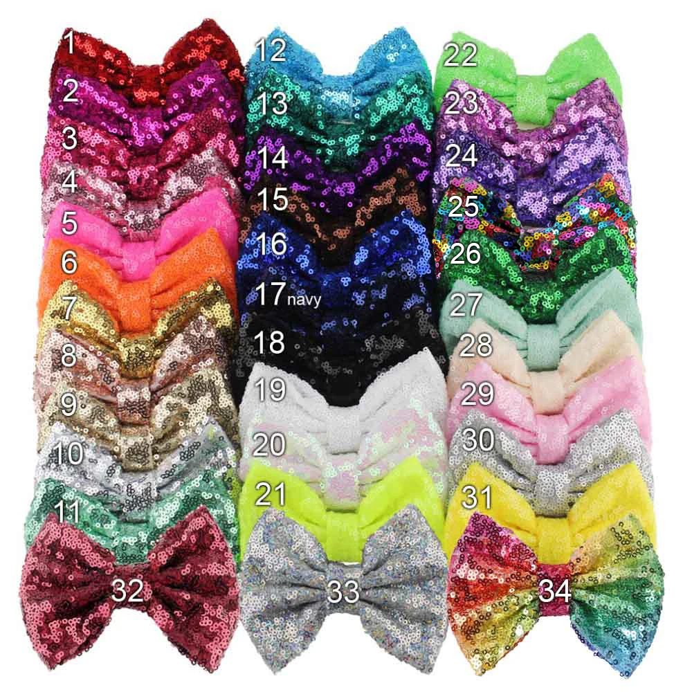 Бант для волос с большими блестками и пайетками девочек аксессуары сделай сам