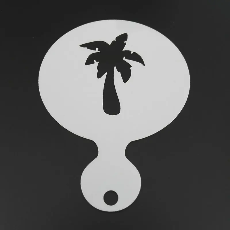 4 шт. пластиковый трафарет для кофе клубника ананас кокосовое дерево Фламинго