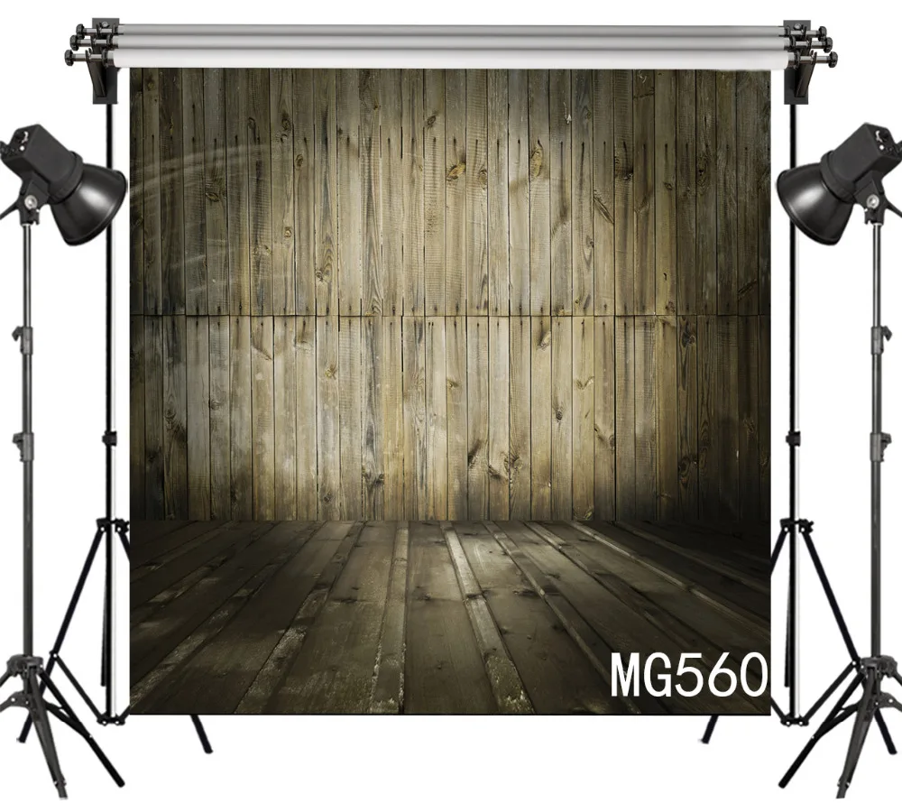 

LB Polyester & Vinyl Photography Backdrop For Studio Photo Props Photographic Background Grunge Retro Old Splicing Wooden Wall