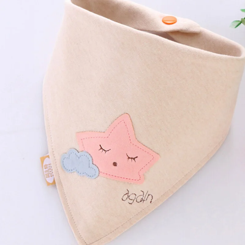 Новые хлопковые нагрудники детские для кормления мягкие новорожденных вышитые