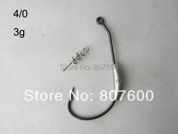 Basslegend 5x Утяжеленный крючок для настройки Mustad Рыбалка 3 // 0 и 4/0 пружинный замок
