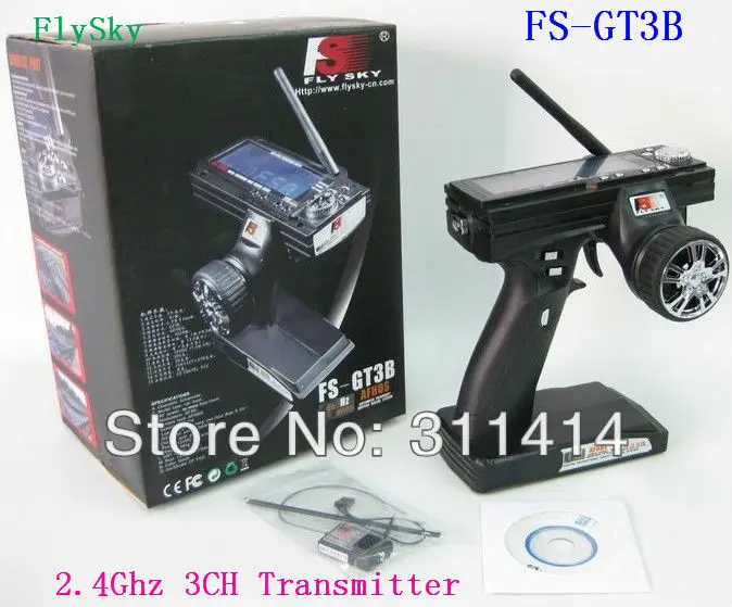 2 шт. Flysky fs gt3b FS-GT3B 4 ГГц 3ch пульт дистанционного управления для радиоуправляемой