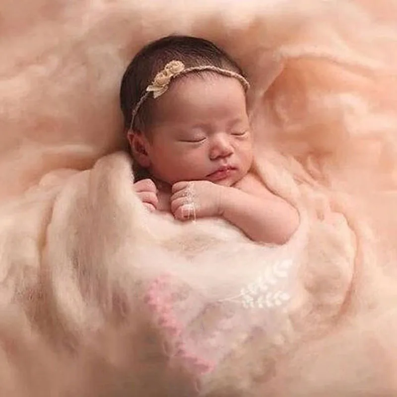 100% шерстяное одеяло для новорожденных реквизит фотосессии корзина покрывало