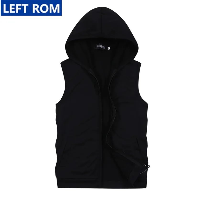 Летняя новая мужская куртка-жилет с капюшоном модные повседневные жилеты без