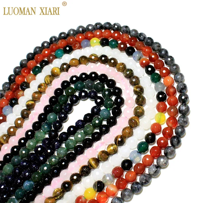 Граненый Лабрадорит розовый кристалл агат нефрит камень аметист бусины для