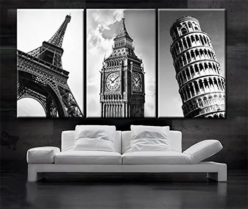 

3 pieces Wall Art Vintage Retro Picture Of Big Ben In London Bridge Painting The Picture Print On Canvas Architecture Pictures