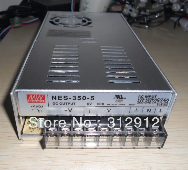 

MEAN WELL Brand! 5V/350W switch mode power supply,NES-350-5;CE and UL