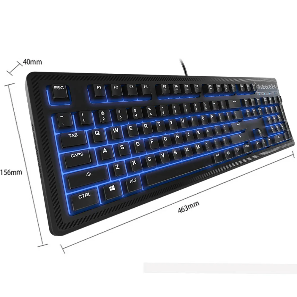 Игровая мембранная клавиатура SteelSeries Apex 100 с подсветкой и защитой от привидений 24