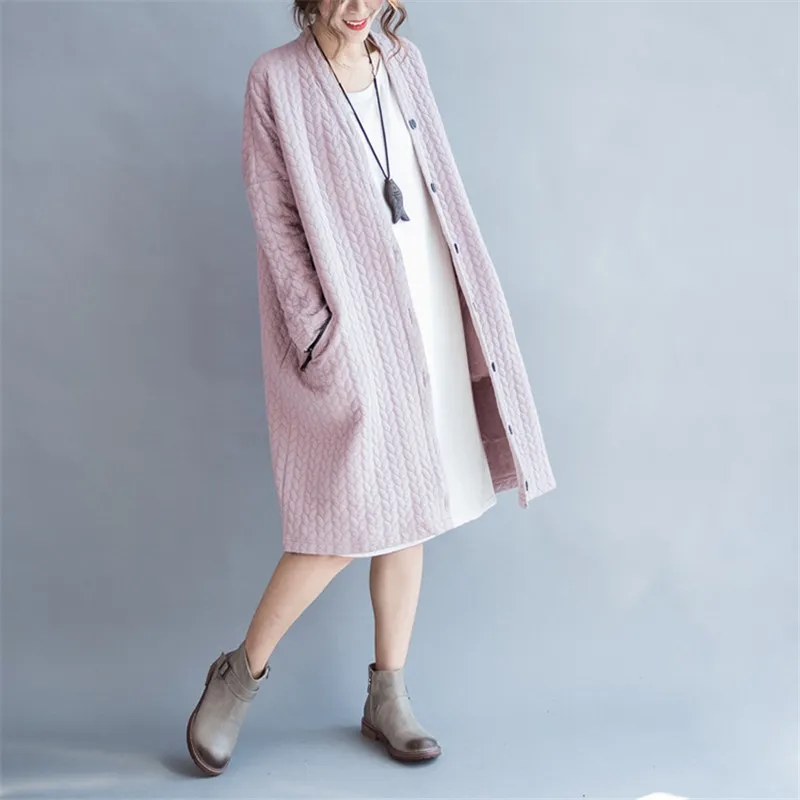 Женская свободная хлопковая куртка кардиган размера плюс 5XL 6XL весна 2017|cardigan jacket