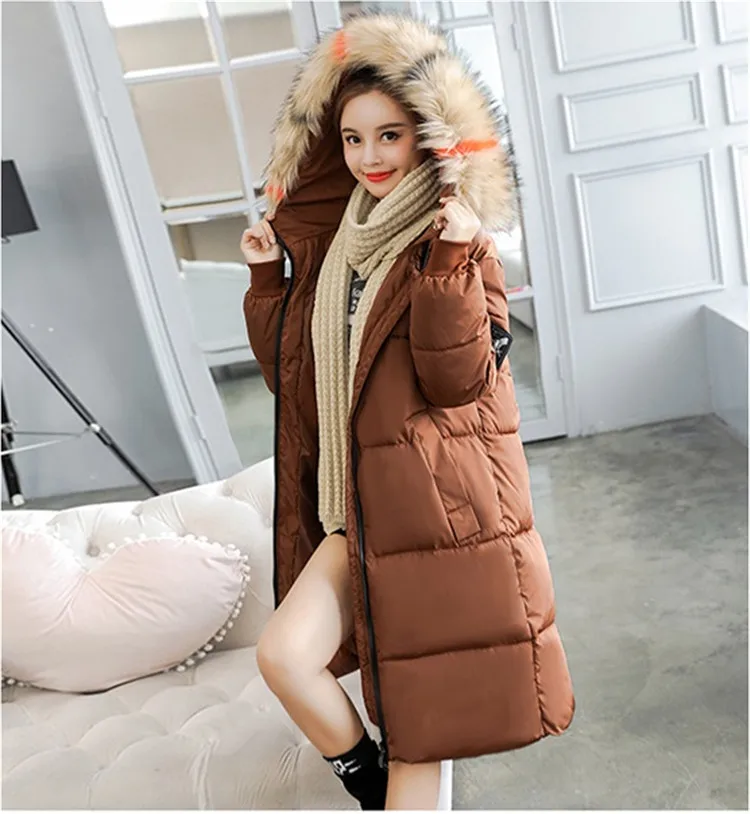 Большие размеры, XL-7XL, зимние парки, женские пуховики, хлопковые куртки, меховой воротник, с капюшоном, утепленные пальто, женские длинные базовые пальто, верхняя одежда, G202