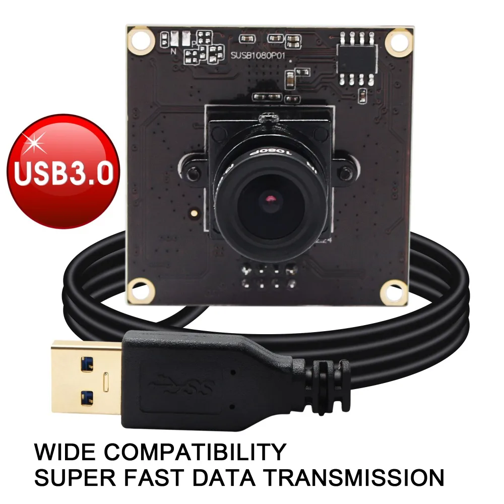 

ELP USB 3.0 Webcam IMX291 Sensor MJPEG YUY2 50fps 2 Megapixel High Speed UVC OTG 1080P Camera Module for Android Linux Windows