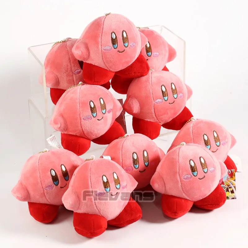 Kawaii Kirby розовые слоеные мини милые плюшевые куклы мягкие подвесные игрушки 10 шт./партия