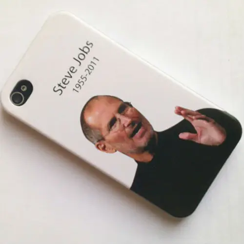Free shipping 100pcs/lot Steve Jobs Plastic Scrub Hard Back Case Cover For iPhone 4 4S Memorial iphone |